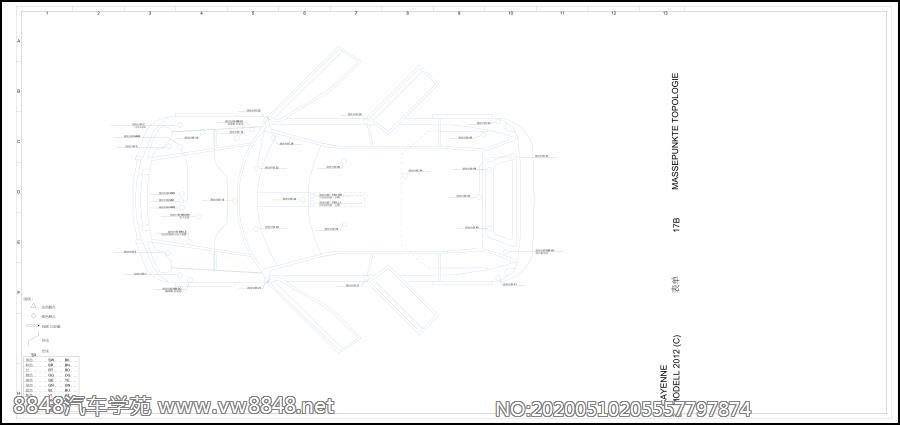 2012保时捷卡宴全车电路图(17B) 接地点布局